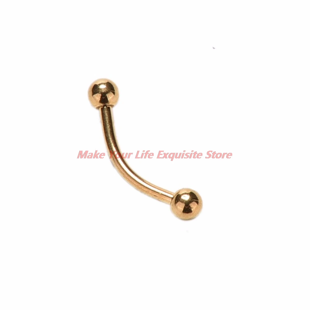 

New 4Pc Trendy Body Jewelry 16G Surgical Steel 3mm Ball Eyebrow Piercing Curved Barbell Lip Ring Helix Rook Earring