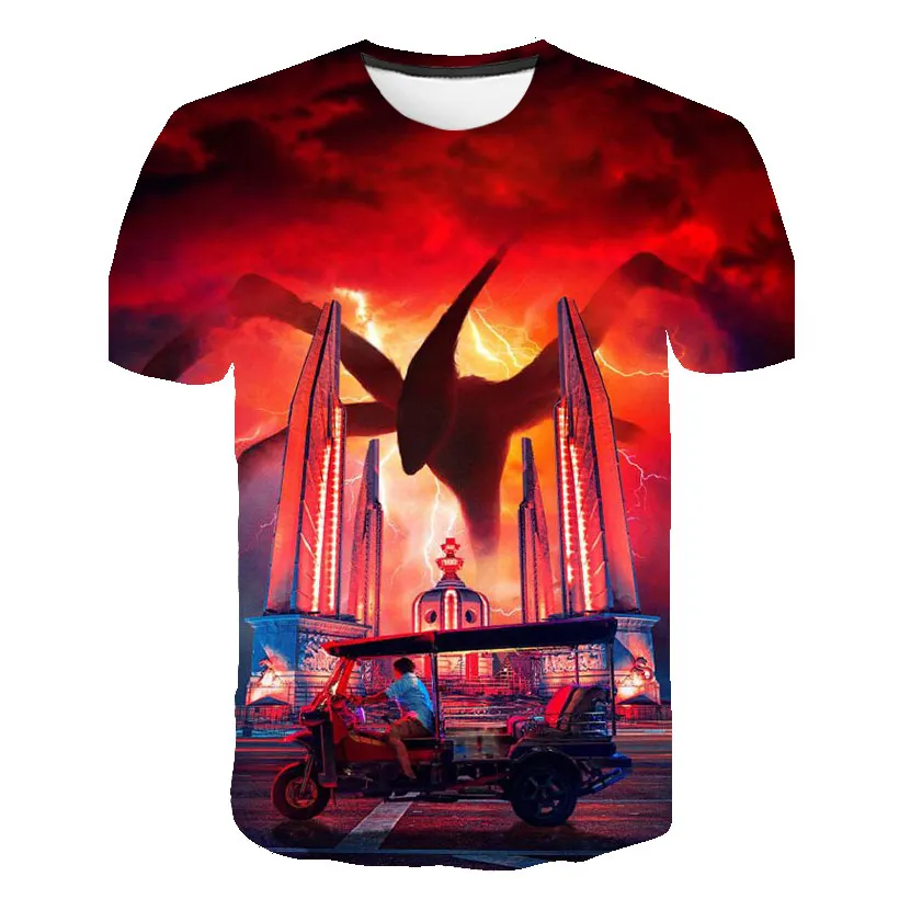 

2021 Summer New Men's O-neck Short Sleeve T-Shirt Fashion 3D Printing Polyester Large Size Cool Kids