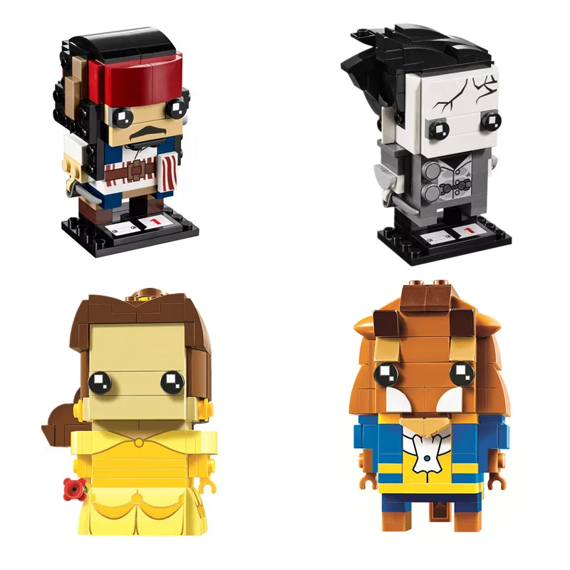 2019 Brickheadz капитан Армандо Салазар Джек Спарроу Белль чудовище строительные блоки