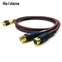 haldane pair hifi 2rca male to 2 xlr female cable rca xlr interconnect audio cable gold plated plug for prism omni 2 wire