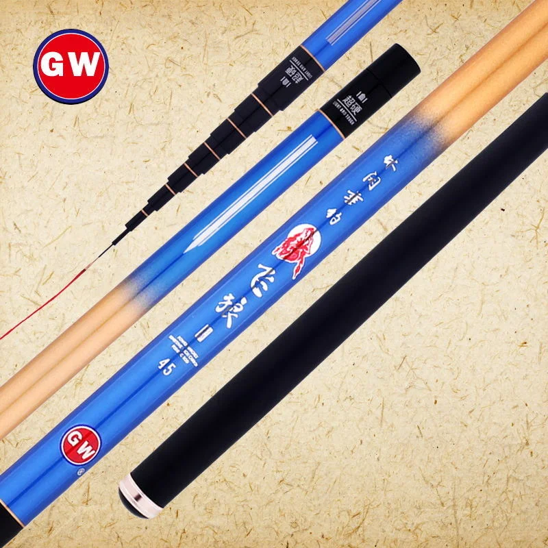 Удочка телескопическая ручная из углеродного волокна 3 6/4 5/5 4/6 3/7 2 м | Спорт и