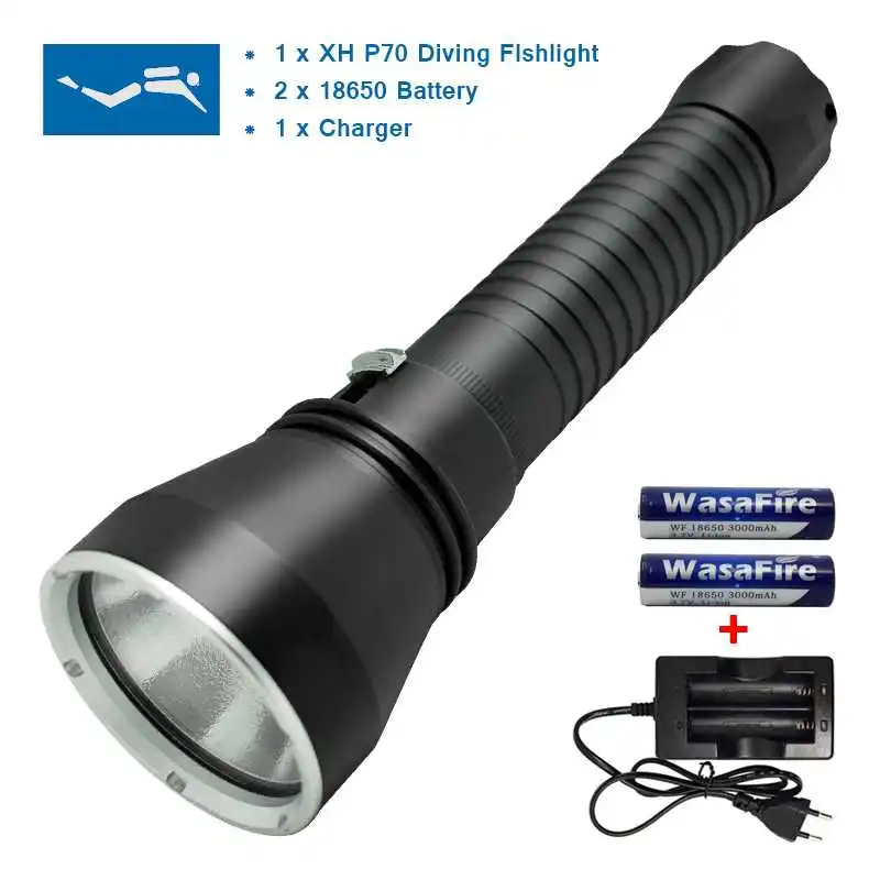 XHP70 светодиодный фонарик для дайвинга 5000 люмен s подводсветильник 130 м