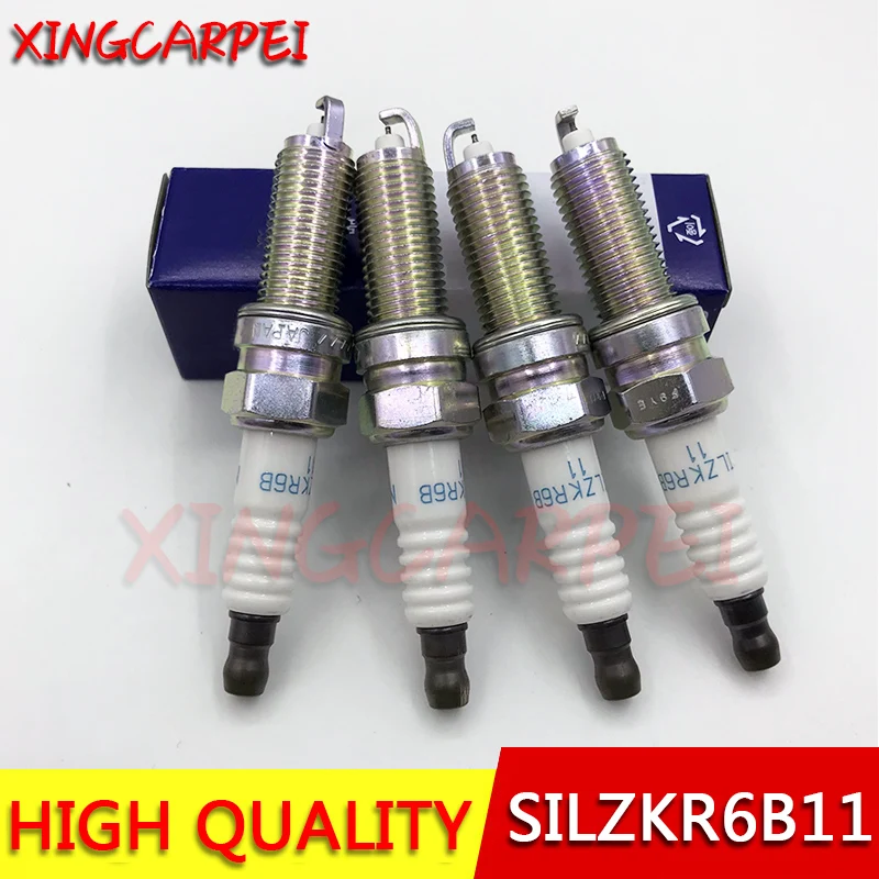 18855 10080 4 шт иридиевая Свеча зажигания для Hyundai i20 i30 CW ix20 Kia Carens III SILZKR6B11 1885510080