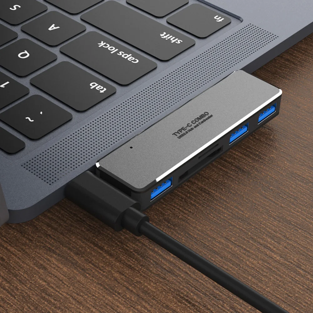5 в 1 USB C концентратор тип до 3xUSB3. 0 + 1xTF кард-ридер адаптер для MacBook ноутбук Запчасти