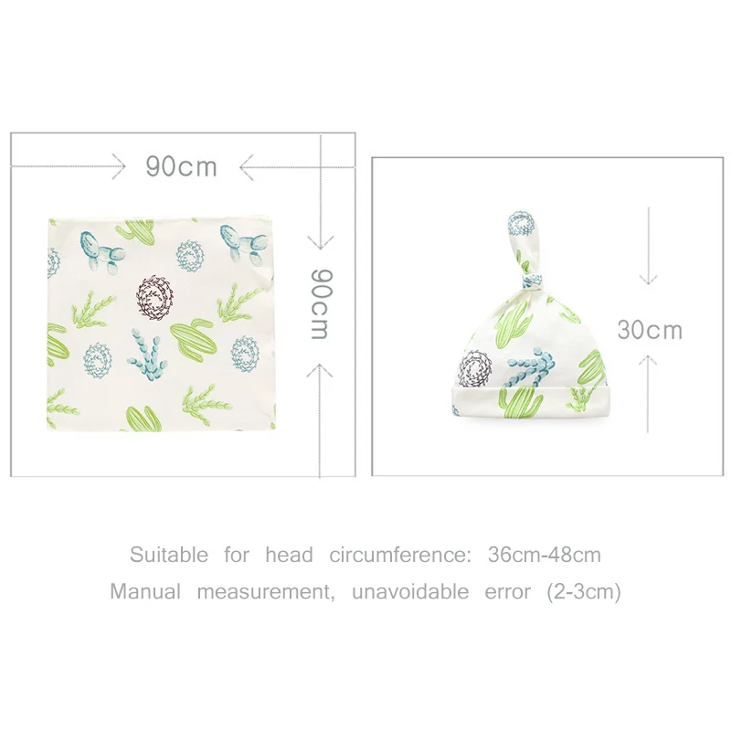 

Baby Cotton Receiving Blanket Hat Swaddle Wrap Bedding Sleeping Bag Newborn Clothing Swaddle Wrap Hat Cute Bedding Baby Care