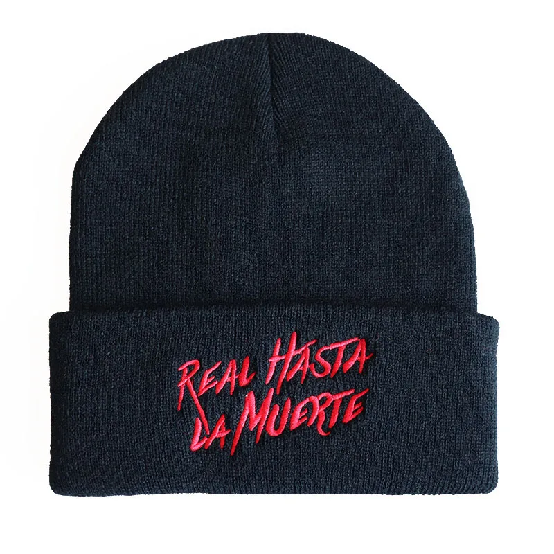 Anuel AA Beanies шапка для мужчин и женщин Real Hasta La Muerte вязанная шапка с вышивкой хип хоп шапка