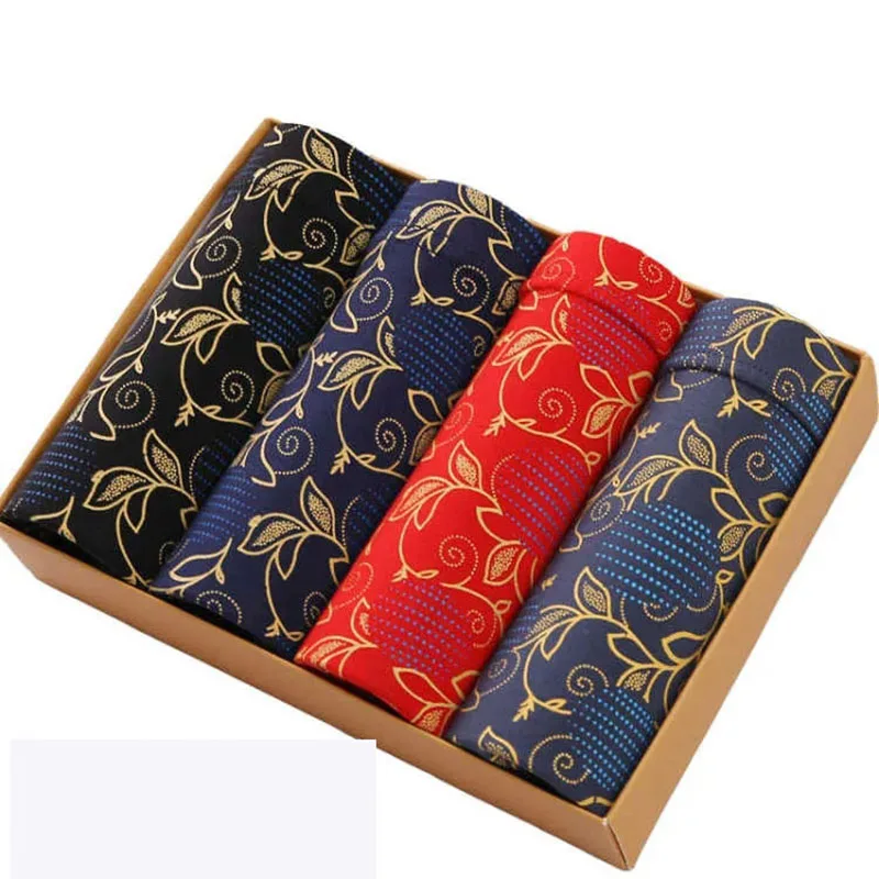 4pcs / Mens Underwear Shorts Boxer Shorts Mens Sexy Underwear High Quaity Men's Underwear Pure Cotton Breathabe Boxer Shorts