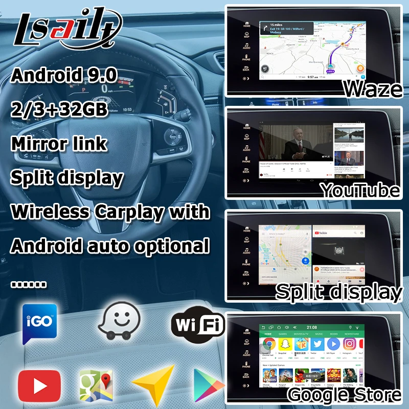 Android / carplay interface box for Honda CR-V CRV RW RT 2016- video mirror link youtube GPS navigation by Lsailt | Автомобили и