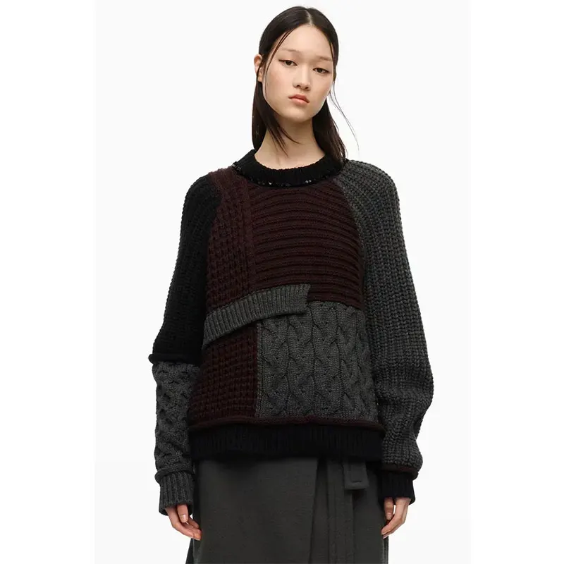 

Женский свитер в полоску Nlzgmsj Za, осенне-зимний вязаный свитер в французском ретро стиле с круглым вырезом и длинным рукавом, топ в полоску 2021,...