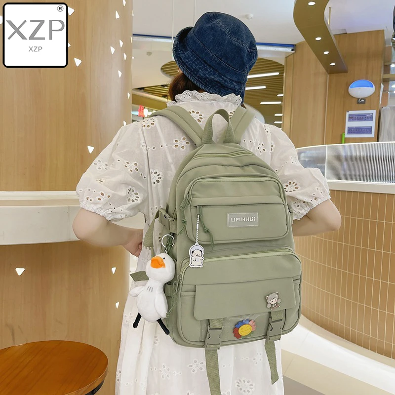 

Милый нейлоновый женский рюкзак XZP, Модный Водонепроницаемый школьный ранец для девочек-подростков, милый студенческий дорожный портфель