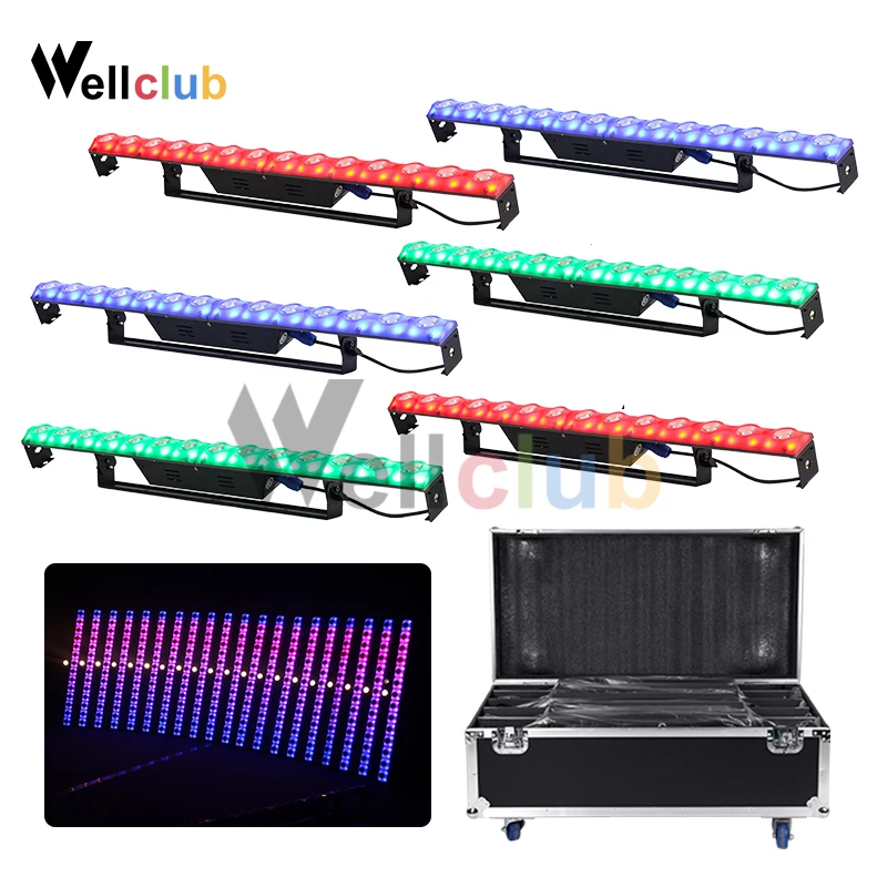 6 шт. с футляром светильник F светодиодный настенный 14X3W 2в1 магический Dj барный Dmx