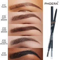 phoera professional 2 in 1 double ended eyebrow pencil long lasting not blooming waterproof eyebrow pencil 5 color tslm2