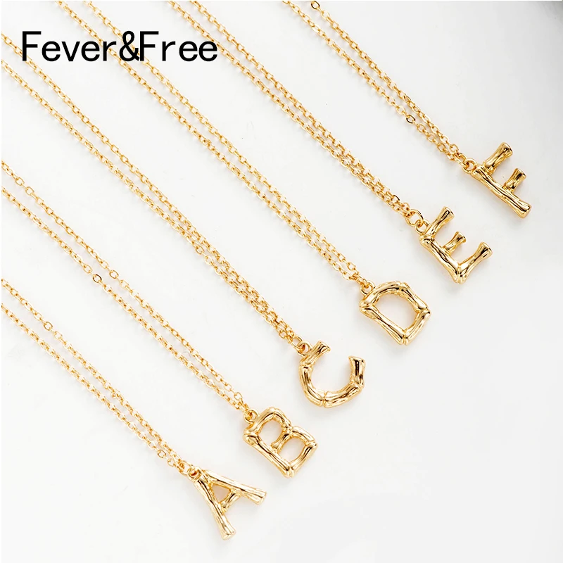 Fever & Free женское ожерелье с буквенным принтом оригинальная A Z золотая цепочка