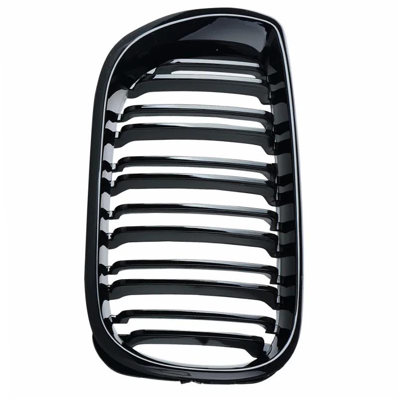 2 шт. автомобиль Стиль черный глянец передней почек двойная планка решетка для BMW