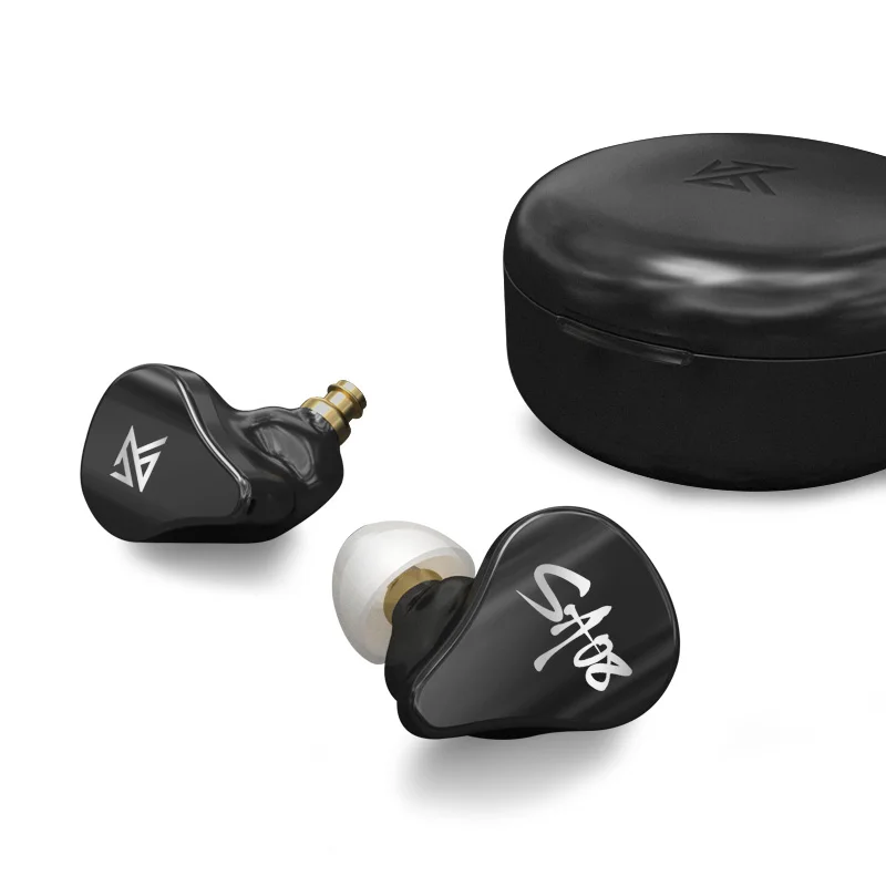 Плотным верхним ворсом KZ SA08 наушники-вкладыши TWS с 8BA единиц Bluetooth V5.0 наушники
