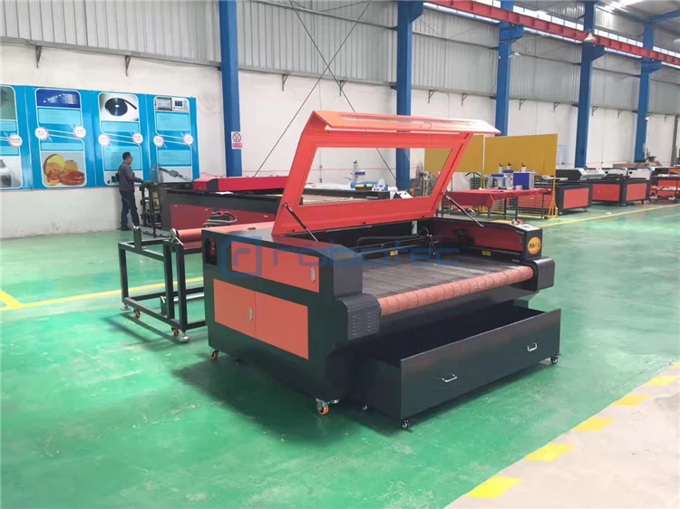 Автоматическая подача co2 cnc CCD камера сканирование Лазерная резка машина для