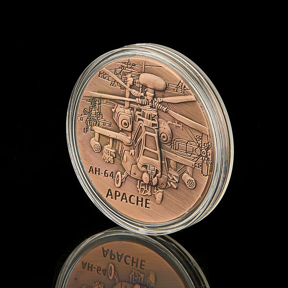 Американская армия латунная монета вызов AH-64 Вертолет Новинка коллекция