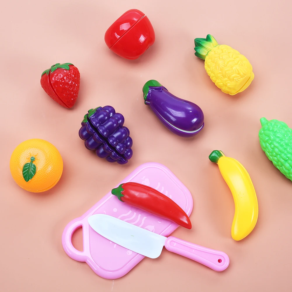Пластиковые игрушки для резки фруктов и овощей детский кухонный набор игрушка