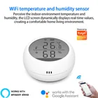 Датчик температуры и влажности Tuya Wi-Fi для умного дома, дистанционное управление с дисплеем, поддержка Alexa Google Home