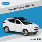 Модель автомобиля Welly 1:36 Hyundai Tucson IX35 из сплава, Натяжной автомобиль, коллекционные подарки, не дистанционное управление, игрушка для транспортировки