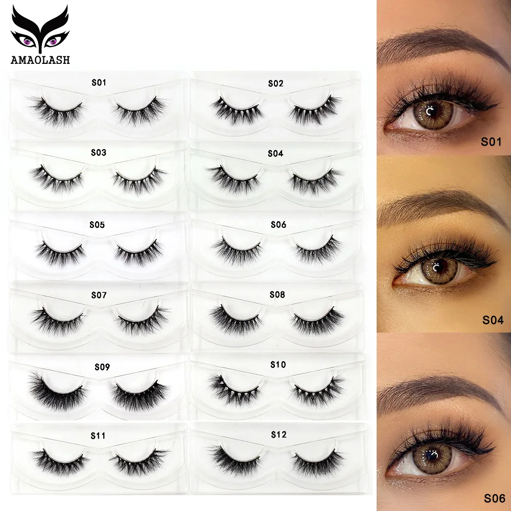 Накладные ресницы норковые накладные 3D пушистые мягкие натуральные