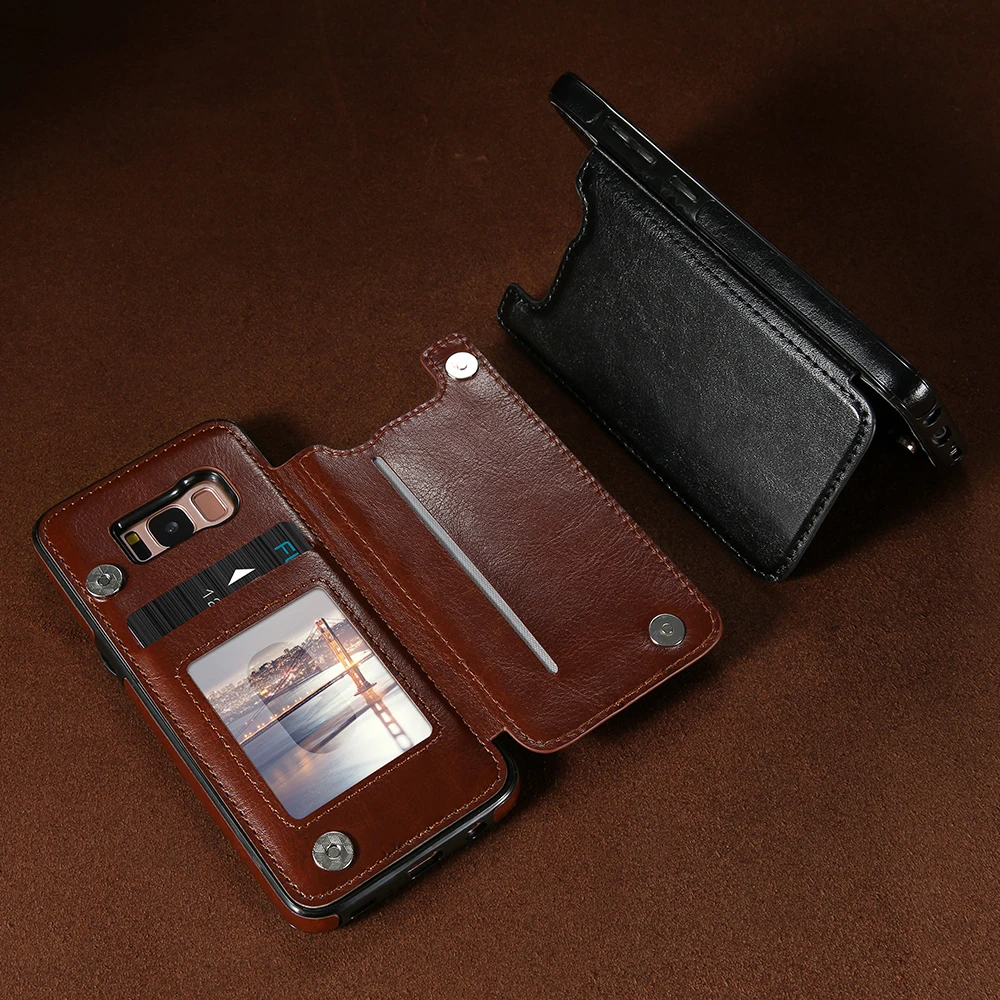 Кожаный чехол книжка A12 A42 A52 A72 A21S для Samsung Galaxy S21 Ultra S20 FE S10 S8 S9 Plus S7 Note 20 10 9 8|leather wallet