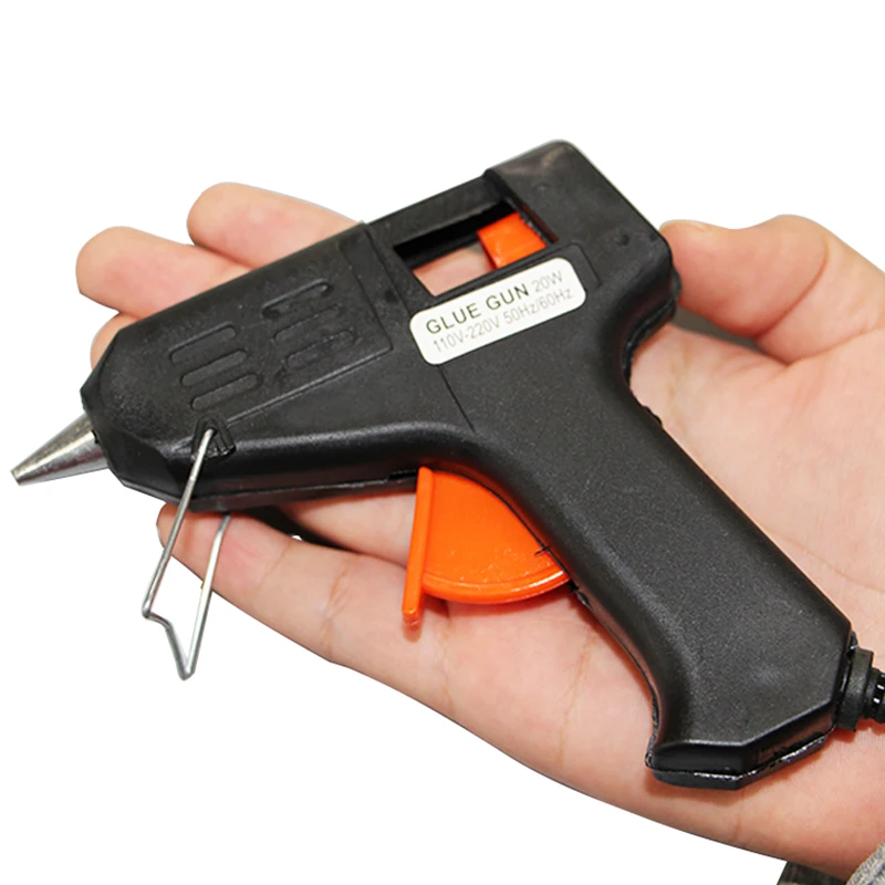 

1 Pcs DIY plug high temperature heater melting hot glue gun 20W repair tool gun European standard plug uses 7mm glue stick