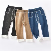 2021 new autumn winter knitted leggings baby girl clothes boy pants clothes for newborns kid clothes for 6 24m