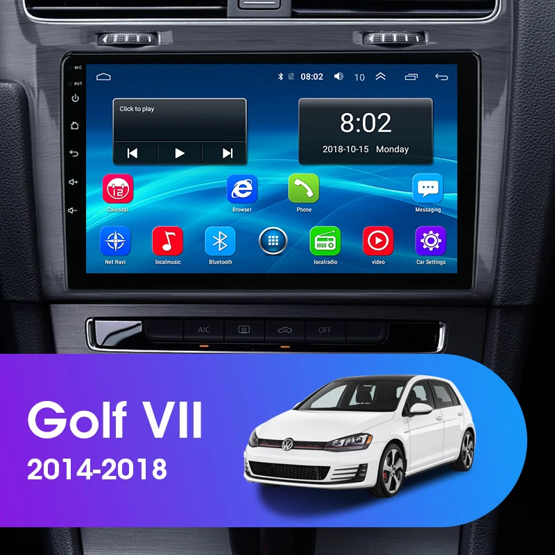 JMCQ 10 &quotRDS для Volkswagen VW Golf 7 2014 2018 автомобильный Радио Android плеер GPS Bluetooth Мультимедиа