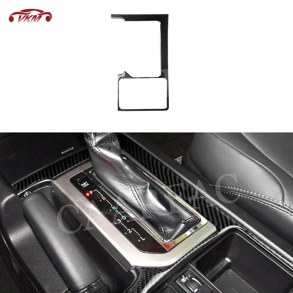 

Панель переключения передач автомобиля из углеродного волокна, декоративная наклейка для Toyota Land Cruiser Prado 2010-2018