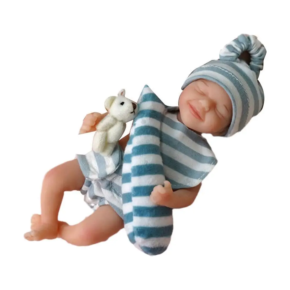 

Кукла реборн силиконовая, Реалистичная миниатюрная кукла-реборн на все тело для сна, антистресс, 6 дюймов, 15 см