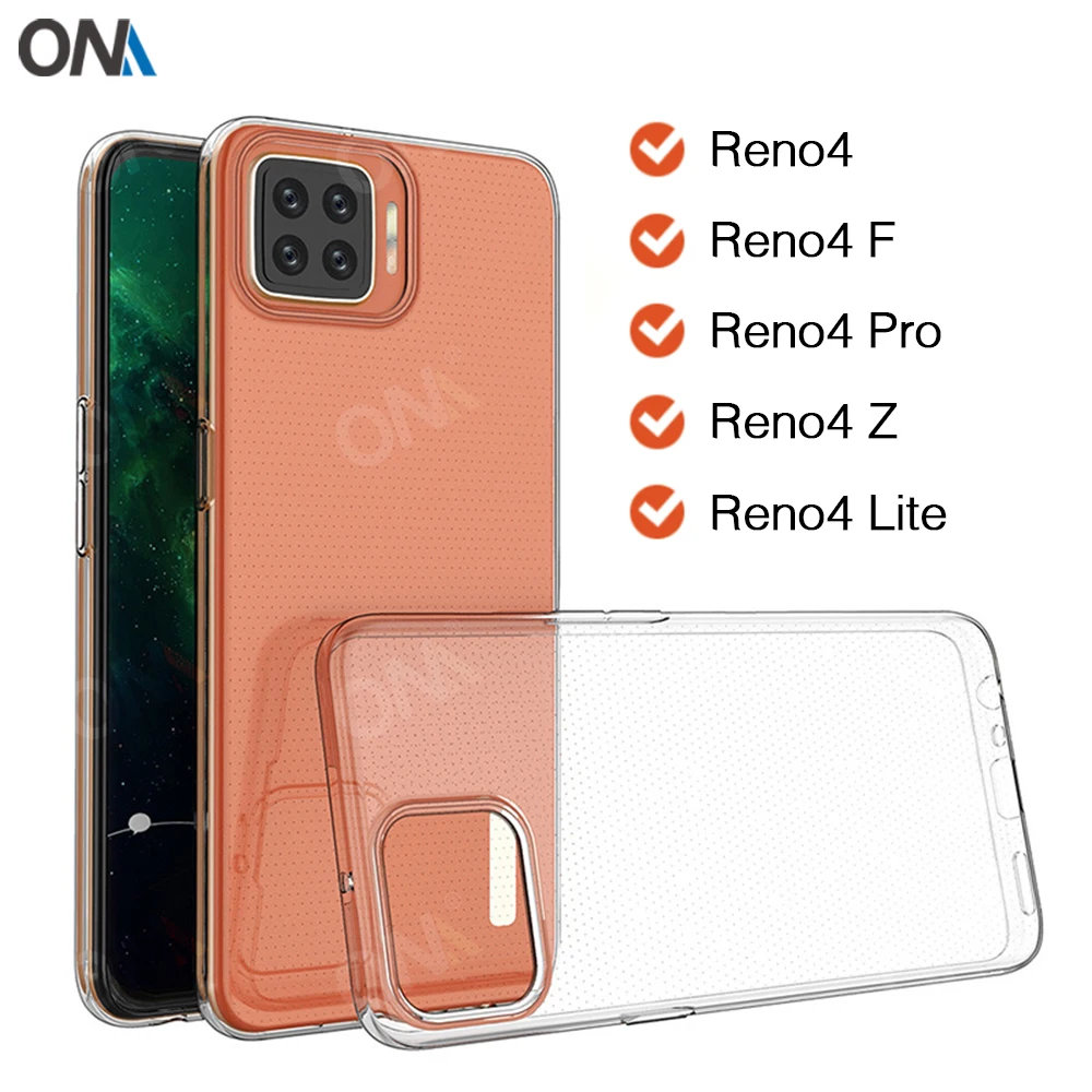 Чехол для OPPO Reno 4 / F Pro Z Lite SE/5G прозрачный силиконовый чехол-бампер из ТПУ Oppo Reno4 |