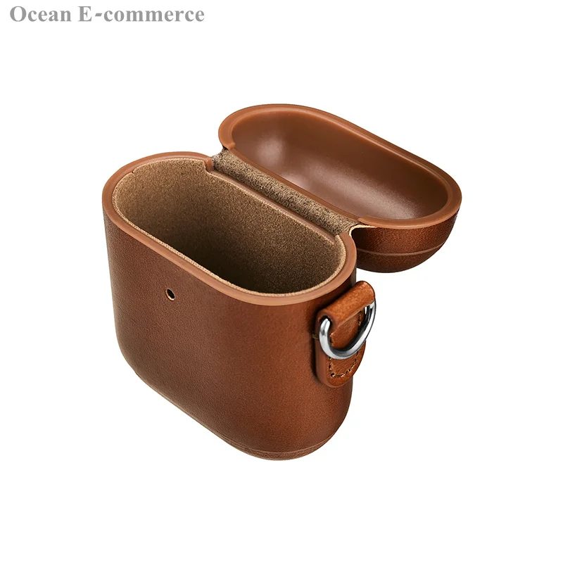 

Fashion Lanyard Strap Genuine Leather Protective Case For AirPods 2 Wireless Charging Earphone Storage Bag Cover For AirPods 2