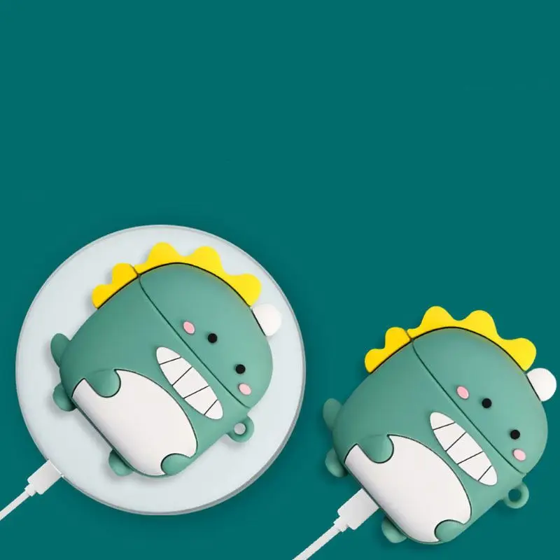 Cute Dinosaur Pattern Protective Cover Portable Silicone Earphone Case for Vivo TWS Neo Bluetooth Headset High Quality | Электроника