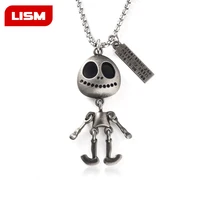 mens punk extraterrestrial robot pendant necklace retro 316l stainless steel mechanic necklace wholesale hip hop jewelry