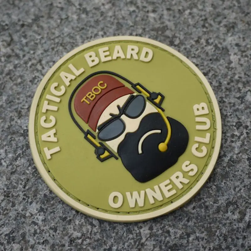 D Креативный "Шеврон Tactical Beard" "Клуб собственников" Высококачественная защита окружающей среды ПВХ резиновая повязка на руку военный боевой дух - Цвет: D