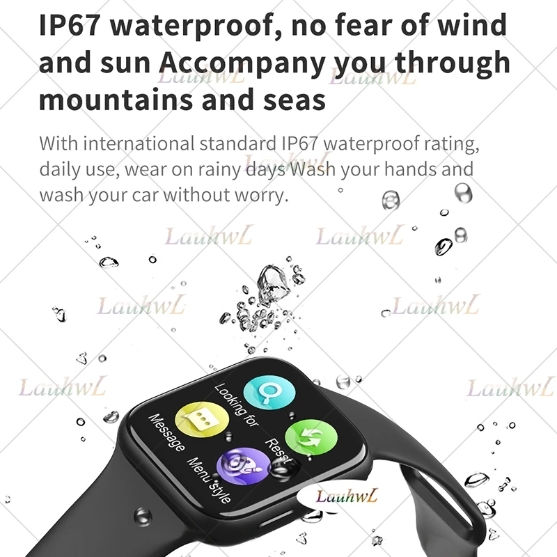 Умные часы iwo 12 pro с сенсорным экраном IP67 водонепроницаемые спортивные фитнес
