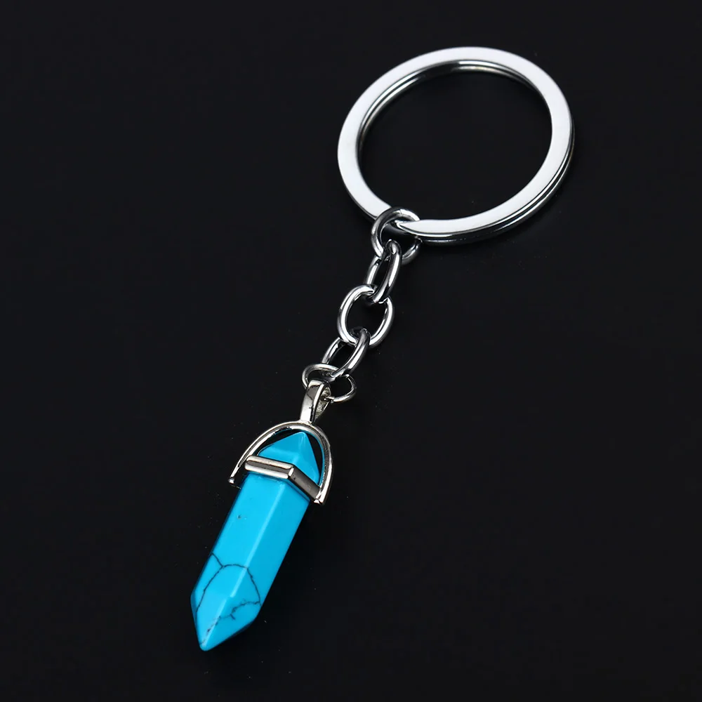 12 шт. натуральный брелок с камнем подвеска пуля кулон для женщин мужчин BFF друзья