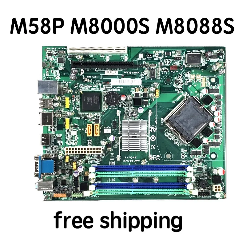 

Справочная деталь для Lenovo M58P M57 M8000S M8088S M8012S материнская плата для настольного компьютера MTQ45NK материнская плата 100% протестирована Полная ра...