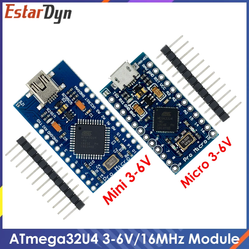 Контроллер Mega32U4 leonardo для arduino Pro Micro с Загрузчиком Blue Mini ATmega32U4 5 В/16 МГц |
