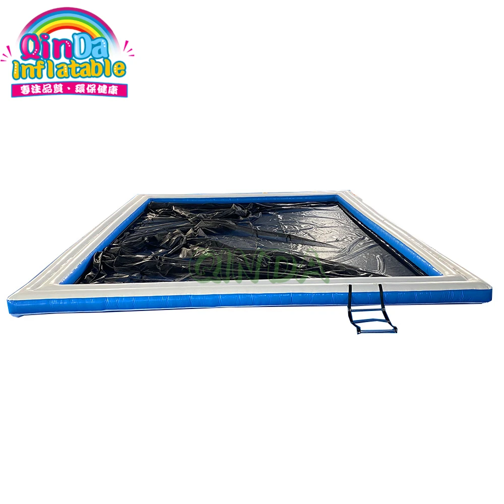 High quality inflatable yacht pool swimming pool platform with 3m deep net