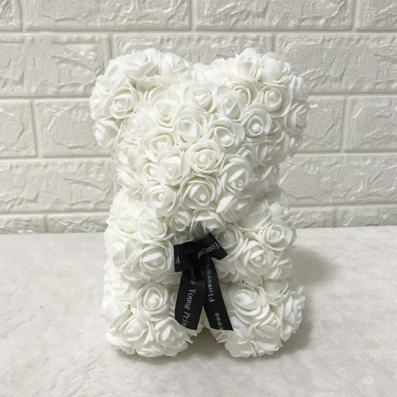 Популярный подарок на день Святого Валентина 25 см красная роза мишка тедди