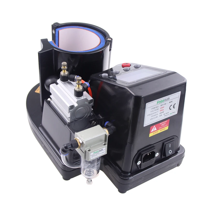 

ST-110 280W 110V/220V DGS Low Price Mini Pneumatic Baking Cup Machine mug heat transfer machine