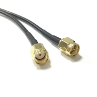 1pc sma male to rp sma male plug pigtail adapter rg174 20cm 830cm50cm100cm wholesale wireless modem extension cable sma