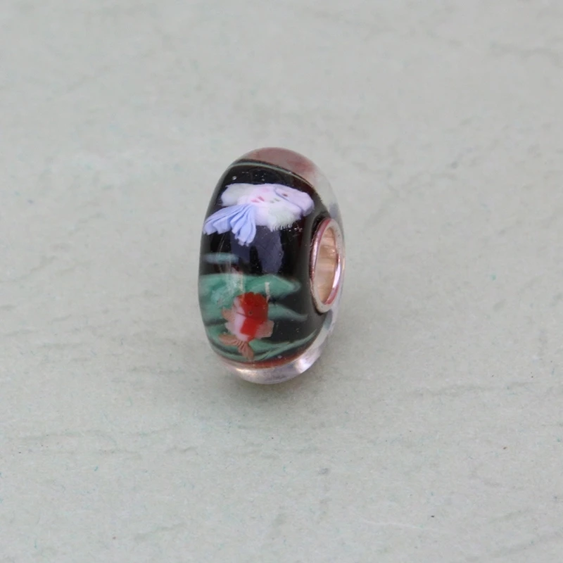 2018 Новый стиль Бесплатная доставка розовый цветок стеклянные бусины с