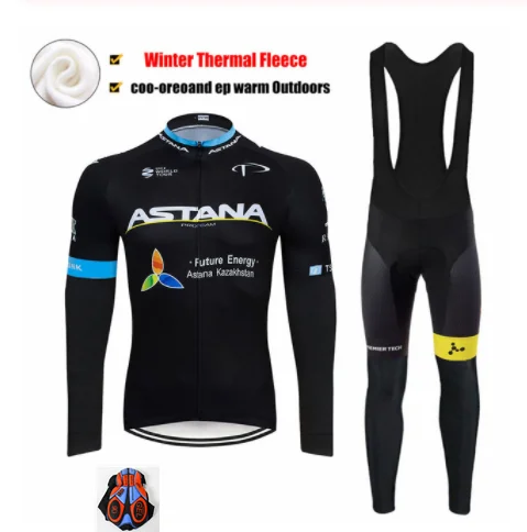

2022 Astana Autumn Winter Thermal Fleece Cycling Clothing Long Sets Bike Clothing Spring Summer Bicycle Cycling Jerseys Sets