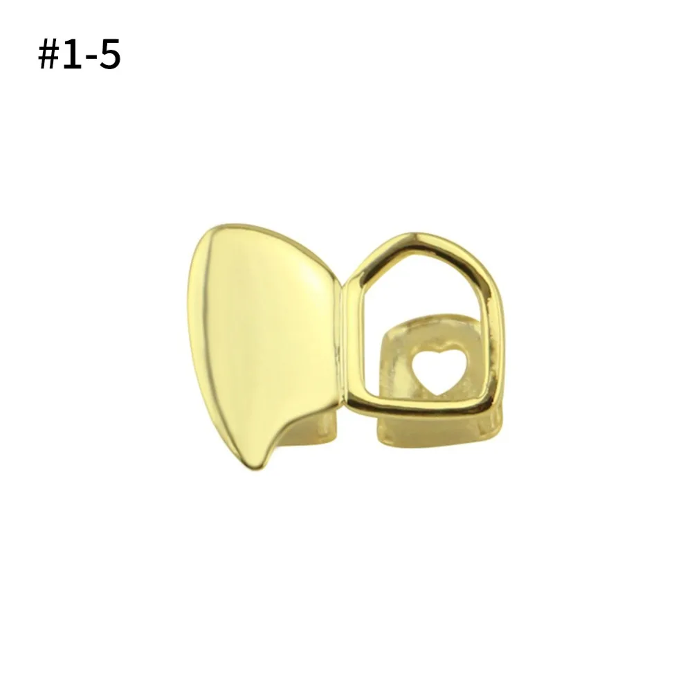 Punk Gold Silver Teeth Grillz Top Bottom Grills Dental Mouth Teeth Caps Cosplay Party Tooth Rapper Jewelry Gift Hip Hop