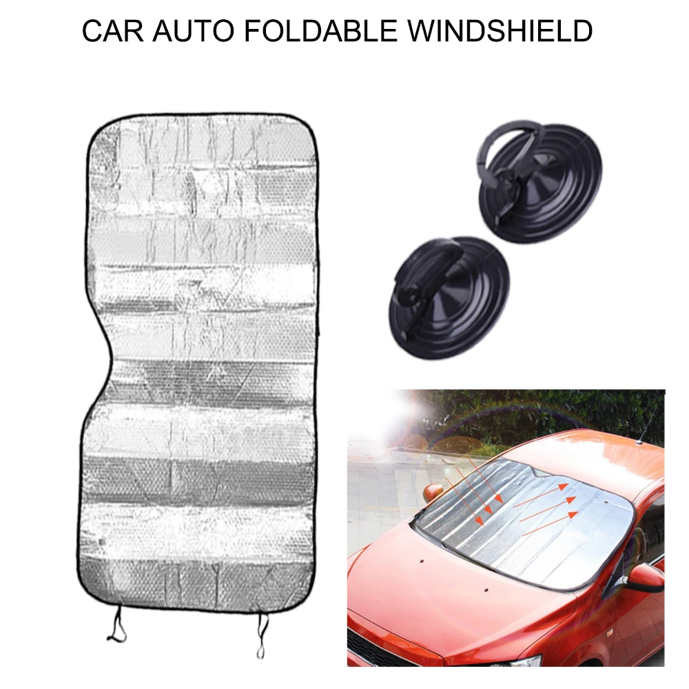

Car Foldable Windshield Sunshade Auto Front Window Sun Shield Visor Protector Block UV Ray Aluminum Foil Reflective Sun Shield
