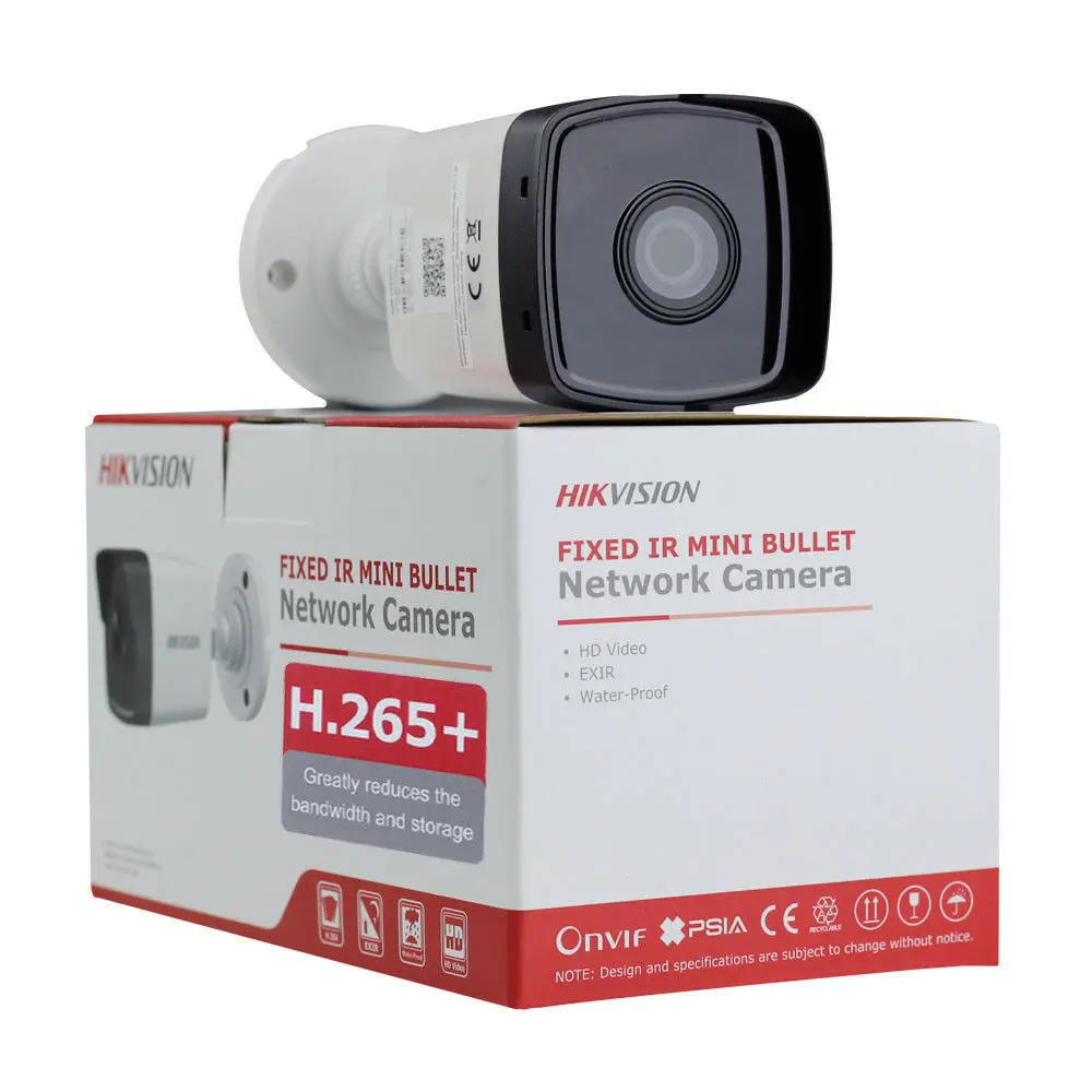 Оригинальная Hikvision DS 2CD1043G0 I 4MP POE IR H.265 IP67 WDR сетевая цилиндрическая IP камера|Камеры