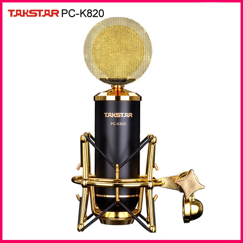 Takstar PC K820/PC K820 Профессиональный позолоченный микрофон для профессиональных